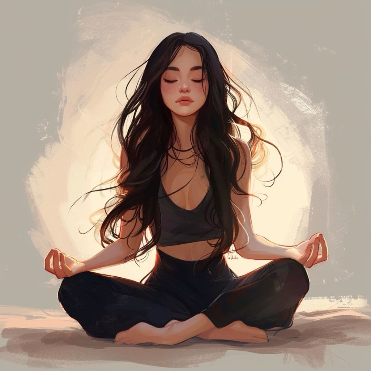Wellness meditation scene